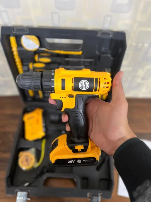 36pcs Flashlight ABD Drill and Screwing Box Complete Set | Imported