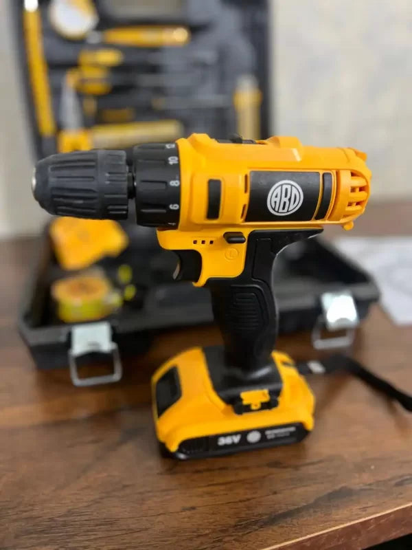 36pcs Flashlight ABD Drill and Screwing Box Complete Set | Imported