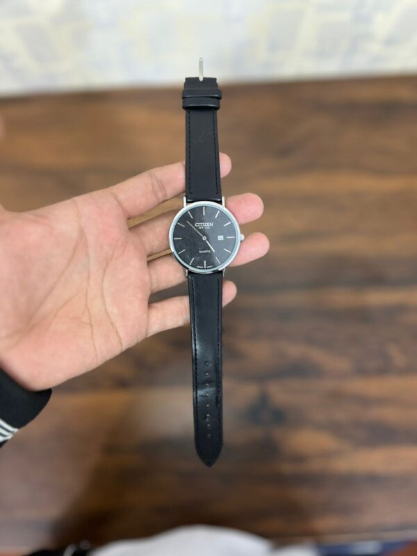 Citizen Slim Fit Leather Strap Ultra- Thin Watch Stainless Steel Buckle – Made in Japan – High Precision Timepiece