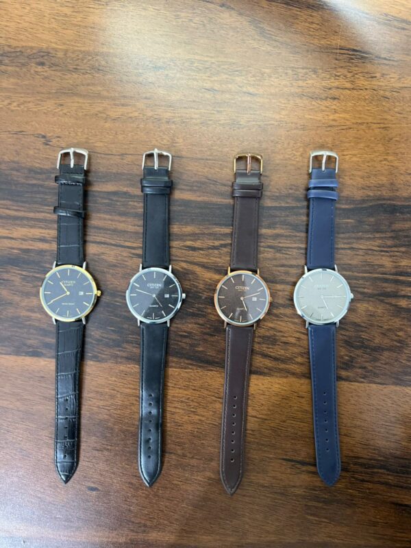 Citizen Slim Fit Leather Strap Ultra- Thin Watch Stainless Steel Buckle – Made in Japan – High Precision Timepiece