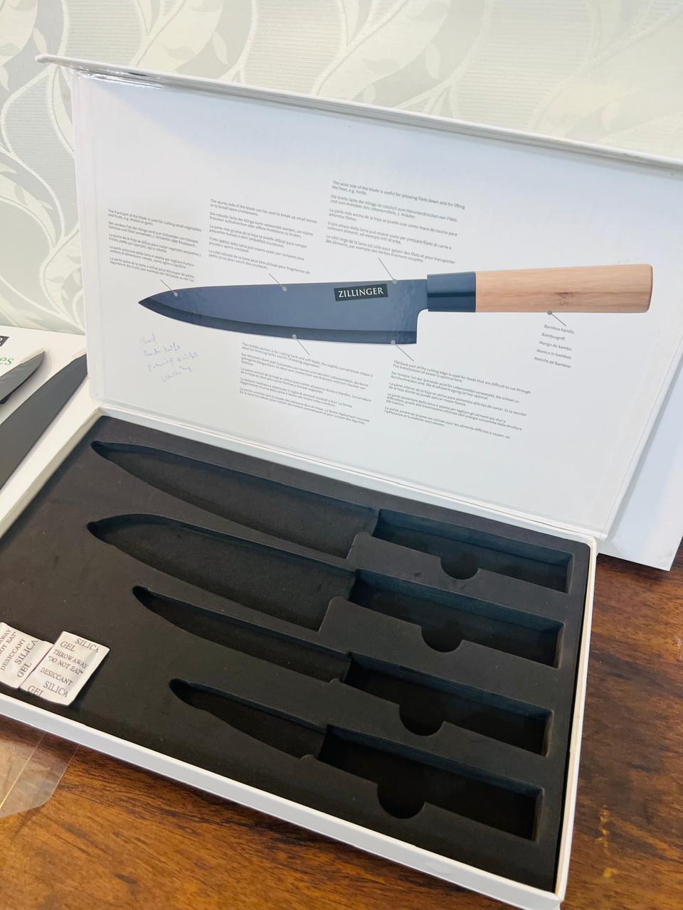 4Pcs Japanese Zillinger Knife Set