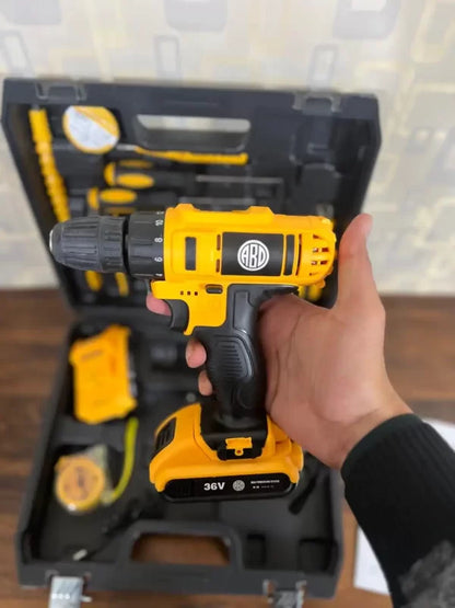 36pcs Flashlight ABD Drill and Screwing Box Complete Set | Imported
