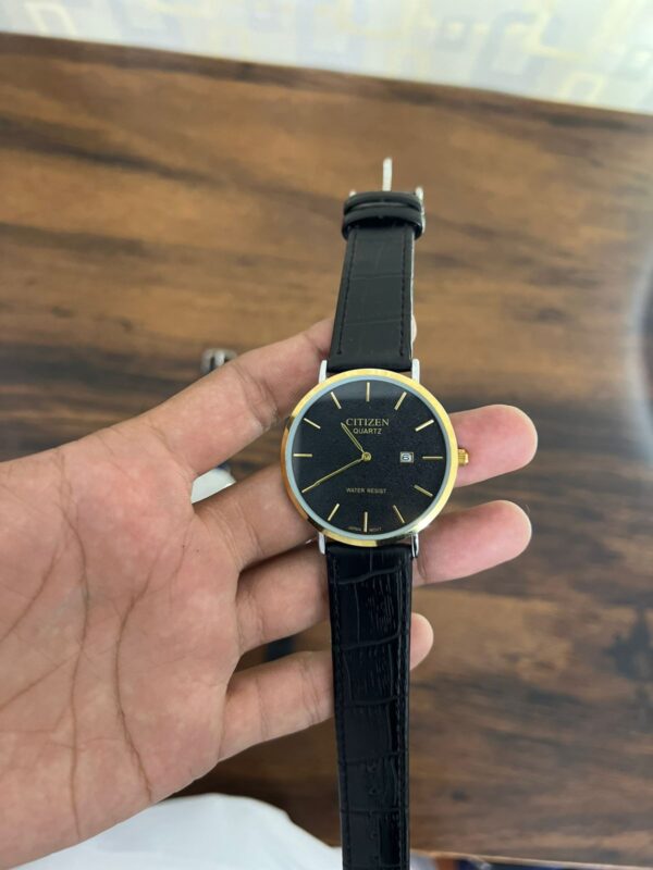 Citizen Slim Fit Leather Strap Ultra- Thin Watch Stainless Steel Buckle – Made in Japan – High Precision Timepiece