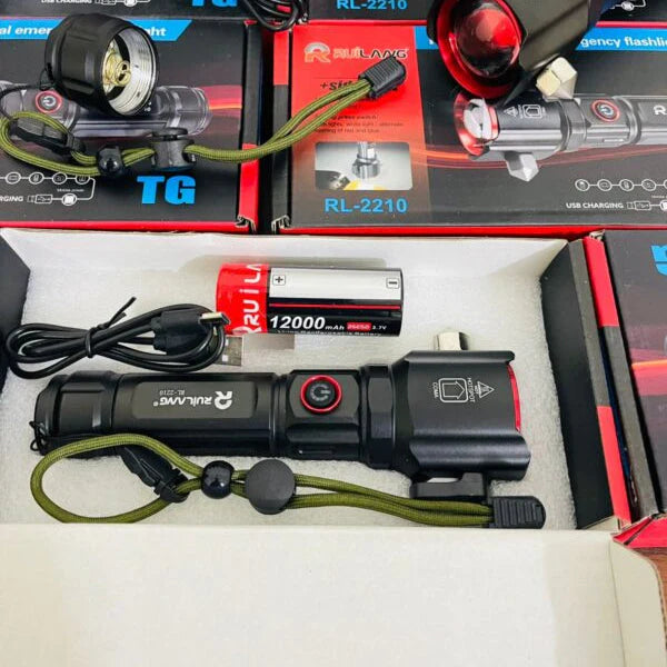 1Km Range 8800mAh Waterproof Laser LED Tactical Flashlight | Germany Lot