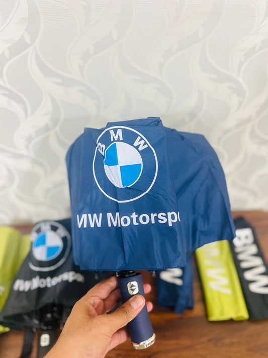 🚗 BMW Branded Auto-Open Umbrella – Premium Folding Umbrella with LED Handle