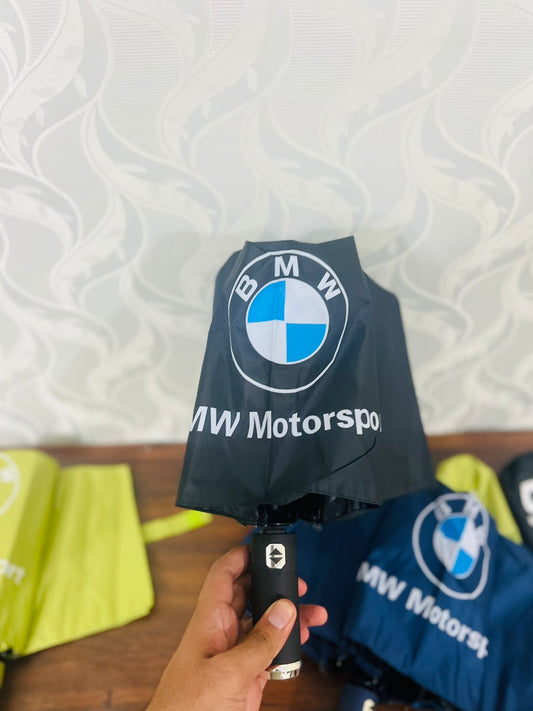 🚗 BMW Branded Auto-Open Umbrella – Premium Folding Umbrella with LED Handle
